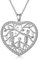 Damen Baum des Lebens Halskette 925 Sterling Silber Eltern Kinder Kette Familie Lebensbaum Herz Anhänger Familie Schmuck Geschenke für Mädchen