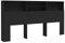 vidaXL Bett Kopfteil mit Ablagen und Regal - Wand-Kopfteil Bücherregal Betthaupt für Schlafzimmer - Schwarz 200x19x103,5cm