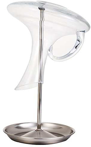 YDDZ Support Carafe de Vin Sèche Carafe, Révolution Egouttoir à Carafe, Support de Décanteur à Vin avec Tête en Silicone pour éviter les Rayures, Support Amovible avec Base Anti-Goutte