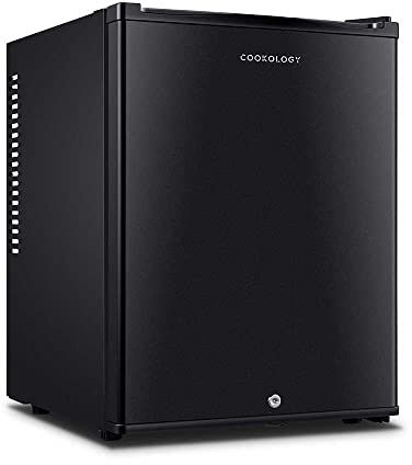 Cookology 33L Thermo Electric Mini Bar - Less Noise & No Vibration - Black | Hotel & Bedroom Use - With Lock - Reversible Door
