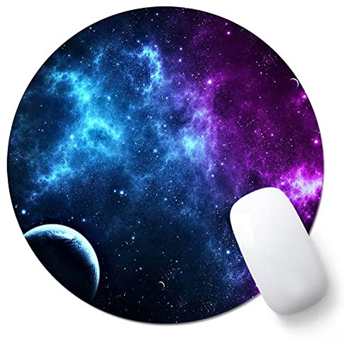 AOKSUNOVA Mousepad mit Motiv Mauspad Rund 20cm Mauspad Klein Design Universum