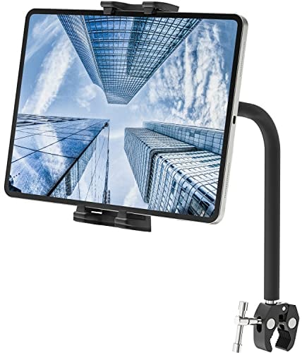 Tendak Schwanenhals Tablet Halterung, Tablet Halterung Fahrrad - Flexible Robuste Lang Arm Ständer, iPad Halter Lenker für iPad Pro, iPad Mini, iPad Air, iPhone, und Weitere 4,7-12,9 Zoll Geräte