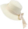 NiceYnn Chapeau de Soleil Panama en Paille Chapeau à Large Bord Respirant Ruban Amovible Beige