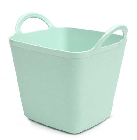 9L Multipurpose Heavy Duty Flexi Tub, Flexible Storage Bucket Home Garden | Laundry, Kitchen Bucket | Mint Green