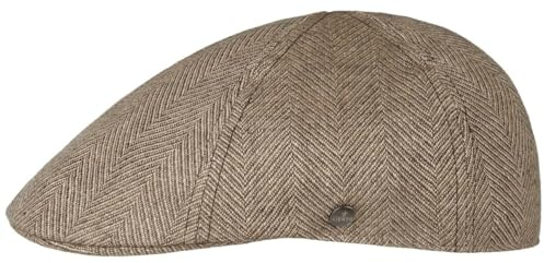 LIERYS Topsham Duck Flatcap Schiebermütze Fischgrat Leinencap Herren Frühjahr Sommer