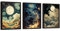EXCOOL CLUB Himmlischer Stern, Wanddekoration, 30,5 x 40,6 cm, Vintage-Poster, dunkle ästhetische Mond- und Sterne-Dekoration, Gothic-Zimmer, Bild, Hexe, Gothic, Wandkunstdrucke für Zuhause,