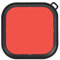 ABS Antipolvere Fotografia Custodia Impermeabile Custodia Subacquea Filtro per Obiettivo per 8 (Rosso)