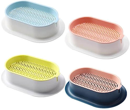 Diyfixlcd Household Cat Plant 4pcs Hydroponic Cat Grass Planter, Cat Grass Box for Indoor Cats (no Included), Soil Free Wheatgrass Planter Trays Cat Plant Catnip Cat Grass Box