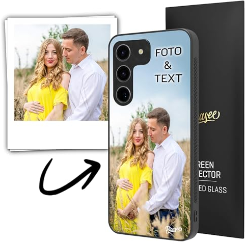 Picasee Samsung Galaxy S23 5G Hülle - Personalisierte Handyhülle für Samsung Galaxy S23 5G Case | Handyhülle selber gestalten mit Fallschutz 5m - personalisiert Ultimate Handyhülle + Foto