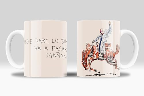 Tazza bad Bunny 'Nessuno sa cosa succederà domani' - Regalo per i fan del cantante Bad Bunny | Ceramica 350ml