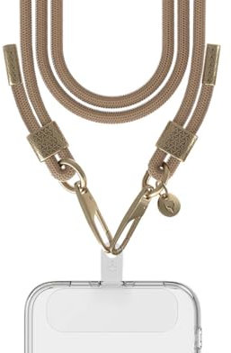 Force Case Bandoulière téléphone Universelle Cordon Beige détails Gold - Garantie à Vie