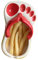 ZPSHYD Kreativer Pommes-Frites-Teller aus Keramik, Keramikschale in Flip-Flop-Form (3 Farben), Snackschale, Gewürzteller, Aschenbecher(Rot)