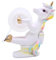 Einhorn sitzt auf einem Toilettenbandspender, einzigartiges Schreibtischzubehör, lustiges Bürobedarf, 13 cm