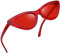 Joopin Klassische 50er Cateye Sonnenbrille Damen Rot Retro und Katzenauge Rave Party Brille Damen Sonnenbrille UV400 für Cosplay (Vintage Rot)
