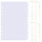 DY.2ten transparent Ordner Trennblätter A5 6 Loch 7 Blätter, Kunststoff Ordner Register A5 Index ​Teiler für Ringbuch,Notizbuch,Planer(21cm x 14.2cm)