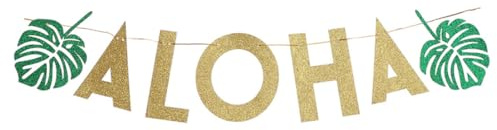 Glitzernde Leicht aus Aloha Sommerparty Papier Girlande für Aufzuhängen
