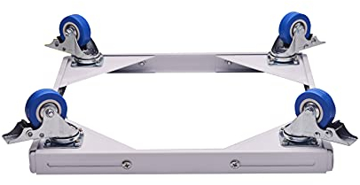 Elettrodomestico Lavatrice Asciugatrice Frigorifero Base mobile con 4 ruote Pianale regolabile per frigorifero lunghezza 45-62 cm Base ripiano in acciaio inox per lavastoviglie fabbricatore di ghiac