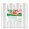 Trintion 4 Rollen Vakuumierbeutel Rolle Folienrollen für Vakuumierer 28 x 600 cm BPA-frei Vakuumbeutel Lebensmittel Vakuumrollen für Vakuumiergerät Kochfest und Sous Vide