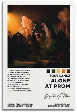 Alone At Prom Tory Lanez Albumposter – Wohnzimmer-Dekor, Teenager-Schlafzimmer, Leinwandgemälde – 20 x 30 cm, ungerahmt