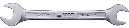 WGB Doppelmaulschlüssel 20 x 22mm - Gabelschlüssel Maulstellung 15°, Chrom-Vanadium Stahl