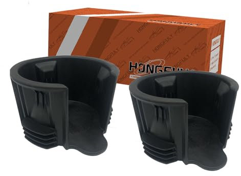 Hongfuly 2PCS Central Console Cup Holder Insert Compatible with Land Rover Range Rover,for Range Rover Sport LR3 LR4 Replace for OEM LR021330 Black
