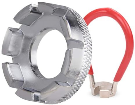WeddHuis Herramienta de Llave de Rayos para Bicicleta de Acero, Herramienta de Ajuste de Rayos - Herramienta de Niple para Bicicleta, Bike (6 Tamaños 10-15 Gauge)