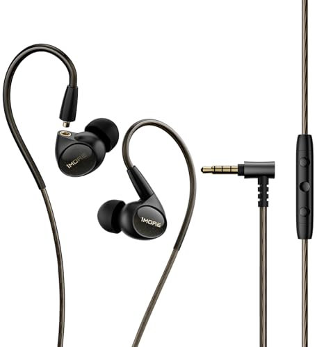 1MORE Penta Driver in-Ear Monitor Earphones, Hi-Res Certified Hybrid Multi-Driver HiFi Wired IEM Headphones, Detachable MMCX Connector, MEMS Mic and 3-in-1 Control, for Smartphones/PC/Tablet