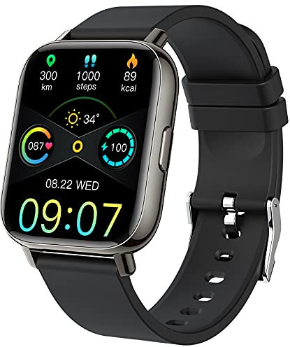 Motast Smartwatch Damen, Fitnessuhr Smart Watch mit Telefonfunktion, Schrittzähler Armbanduhr, Herzfrequenz Schlafmonitor, IP68 Wasserdicht Sportuhr für Android iOS