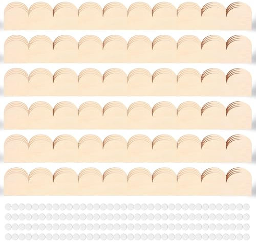 Lot de 24 moulures festonnées en bois brut pour maison, mur, étagère, fenêtre, porte, utilisation intérieure et extérieure (40 x 4 cm)