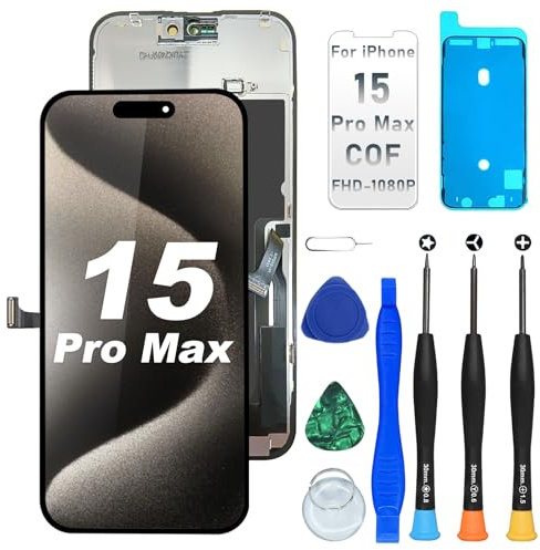 DIGI4U for iPhone 15 Pro Max LCD Screen Replacement, 6.7'' Full HD Face ID True Tone Screen for iPhone 15 Pro Max Display Digitizer Assembly, with Repair Tools for iPhone 15 Pro Max LCD