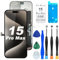 DIGI4U for iPhone 15 Pro Max LCD Screen Replacement, 6.7'' Full HD Face ID True Tone Screen for iPhone 15 Pro Max Display Digitizer Assembly, with Repair Tools for iPhone 15 Pro Max LCD