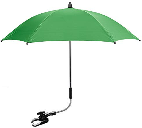Pushchair Parasol Compatible with Venicci, Universal Pram Parasol with 50+ UV Protection, Baby and Infant Sun Umbrella for Buggy, with Adjustable Fixing Clamp, Clip on Stroller Umbrella (Lime)