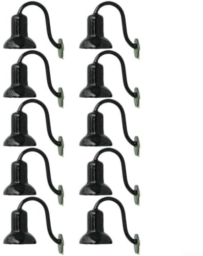TONIXY Eisenbahn-Modellbau-Zubehör, 10er Set LED Wandlampen im Maßstab HO/OO mit Straßenhalterung, Modellbahn Zubehör, funktionsfähig(Black)