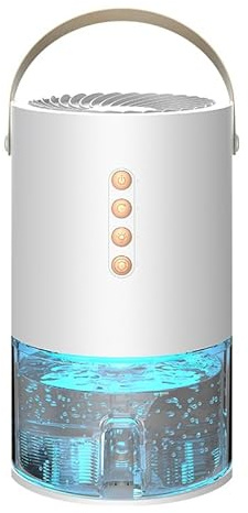 Dehumidifier for Home,Portable Mini Dehumidifiers for Bedroom,1300ml Electric Dehumidifier with Ultra Quiet & Auto Shut off Colorful LED Portable for Wardrobe Bathroom Closet RV Bedroom Garage (White)