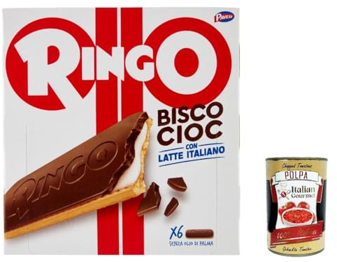 Italian Gourmet Bundle 12 x 162 g + Italian Gourmet Polpa, knusprige Keksriegel mit Milchcreme und Milchschokolade, mit italienischer Milch, 6 Riegel pro Packung, ohne Palmöl, 1944 g