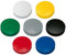 Magnete, farbig sortert Ø 32mm, Haftmagnete für Whiteboard, Kühlschrankmagnet, Magnettafel, Magnetwand, Magnet Rund (30er Pack, farbig sortiert)