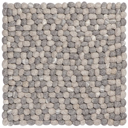myfelt Ernie Filz Sitzauflage Stuhlauflage, 36x36 cm, Kieselsteinoptik