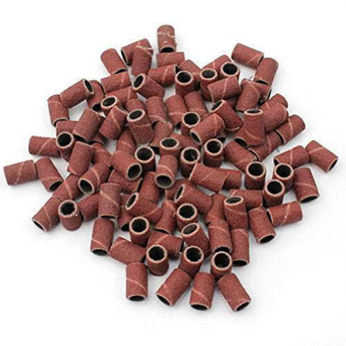 OULII Schleifbänder Schleifkappen Schleifhülsen für Maniküre Pedicure Nagelfräser 100 Stück
