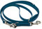 LENNIE Verstellbare BioThane Führleine, 13mm breit, 3,5m lang, Lagune, genäht, Doppelleine