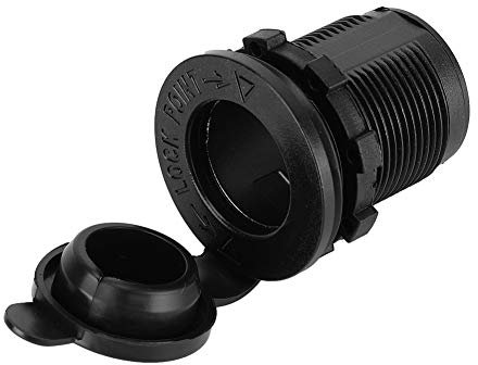 Zigarettenanzünder, Fydun 12V 24V Steckdose ABS Wasserdicht Auto Motorrad Feuerzeugsteckdose Adapter Buchse mit Wasserdichter Abdeckung