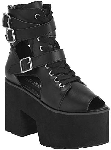 Killstar Cut Out Plateaustiefel - Charmed 42