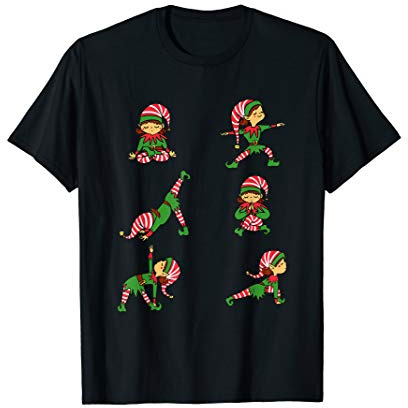 Weihnachtselfen Yoga Christmas Weihnachten T-Shirt