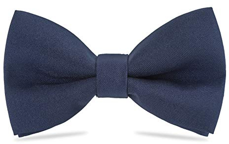 WELROG Klassische gebundene Fliege Kids & Men’Formal Solid Tuxedo Gabardine Einstellbare Fliege Krawatte für Erwachsene & Kinder für Hochzeitsfeier Ausgefallene Plain Bowties (Denim Blau)