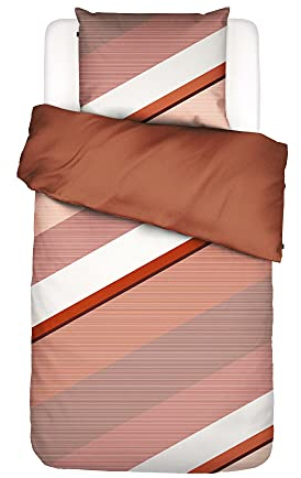 ESSENZA Mako-Satin Bettwäsche Robbin Caramel 1 Bettbezug 135 x 200 cm + 1 Kissenbezug 80 x 80 cm