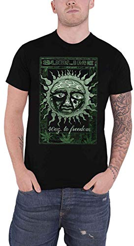 Sublime T Shirt 25 Years 40 oz to Freedom Band Logo Nue offiziell Herren Schwarz M