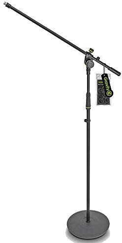 Pied de microphone, perche de réglage à 2 points, support et supports