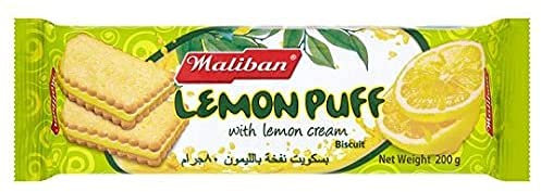 Maliban Biscotti al tè al limone 200 g per confezione 100% genuini con vera crema al limone (30 confezioni)