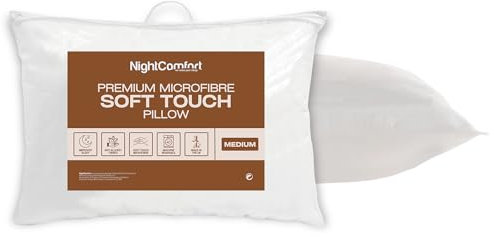 Night Comfort Anti-Allergie Mikrofaser Soft Touch Bounce Back Kissen Mittlere Unterstützung / Rückenschläfer