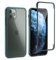 LOFTer Case Compatible with iPhone 11 Pro Tempered Glass Screen Protector Built in Screen Cover Transparent Clear 360 Full Body Protection Slim Hard Cover for iPhone 11 Pro 5.8 Midnight Green