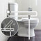 ybaymy Toilet Grab Bar Foldable Drop Down Toilet Rails Bathroom Safety Handrails Wall Mounted Toilet Support for Elderly Disabled Pregnant Anti Slip Shower Assist Aid